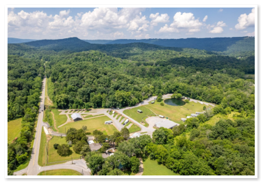 aerial view of our campground and the surrounding area
