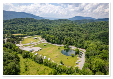 aerial view of our campground and the surrounding area